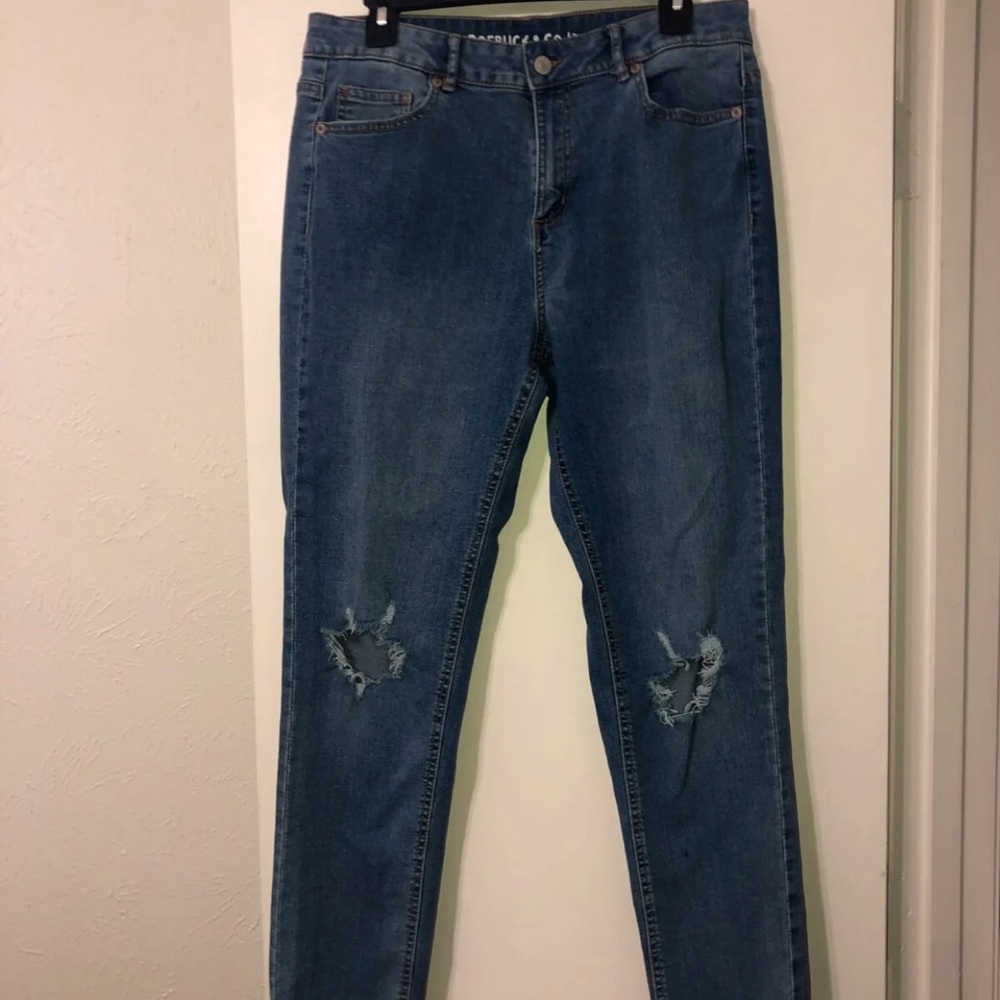 High Waisted Ripped Jeans